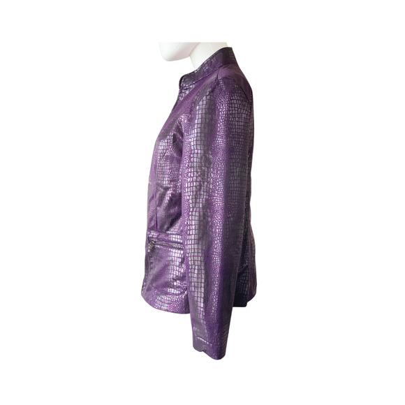 Elementz Purple Animal Print Jacket Women’s Size S - Picture 6 of 8